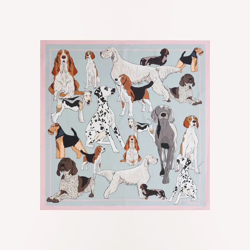 فورلا وشاح مربع Furla Tortona مقاس 90×90 لون أرتيميسيا